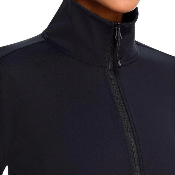 AQUA Cropped Full Zip Mock Neck Jacket Black XS NWT - Picture 3 of 7